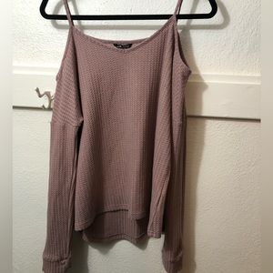 Cute waffle print long sleeve